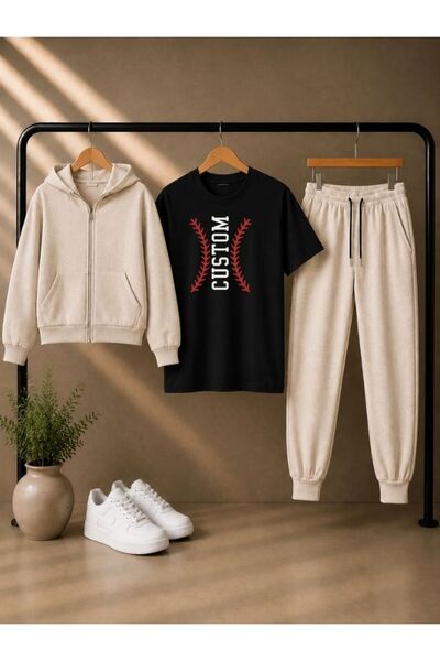 cm buseyiz Busekids New Season Printed 3-Piece Set Long/Short Sleeve T-Shirt ...
