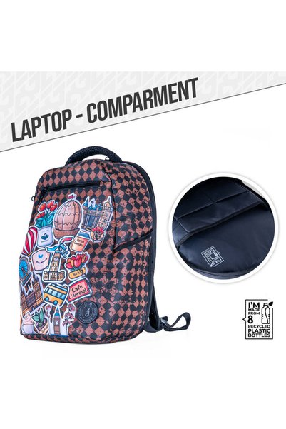 JEEM Peak Art Canvas Printed Backpack