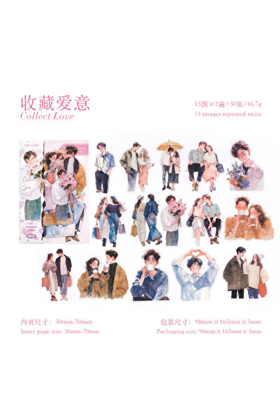 choice2 f Yoofun 30pcs/lot Cute Girl's Happy Life Character Journaling Sticke...