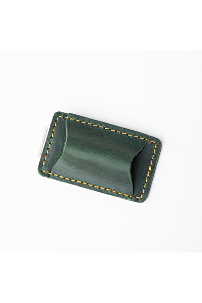 Choice9 single green Cowhide Pen Holder, Made of Vintage Crazy Horse Leather,...