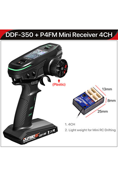 Choice15 جهاز تحكم عن بعد رقمي بلاستيكي RC-P4FM DUMBORC 2.4G 10CH مع جهاز إرس...