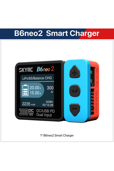 Choice6 شاحن ذكي متعدد الوظائف B6neo2 Blue NEW SKYRC B6neo 2 بقدرة 300 واط تي...