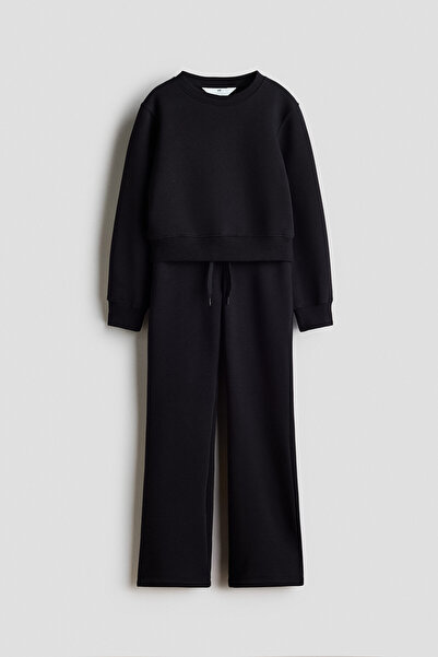H&M 2 Parçalı İçi Tüylü Sweatshirt Set