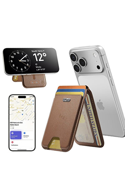 ESR - Geo Magnetic Wallet Stand - MagSafe, Vegan Leather, with 3x Card Slots,...