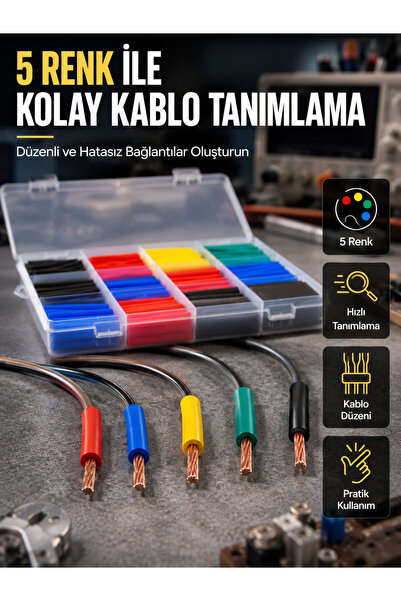 UCUZTEKNO 560 Piece Heat Shrink Tubing Set Professional Insulation Kit for El...
