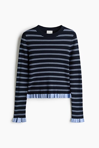 H&M Fırfırlı ve Lastik Örgülü Üst