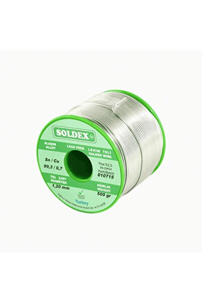 Soldex Sn:96.5 - Ag:3 - Cu:0.5, 200 Gr, 0.50 mm - Gümüşlü Kurşunsuz Lehim Teli