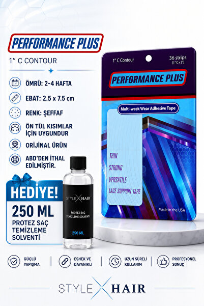 Style Hair Plus 36’lı Oval Protez Saç Bandı 250 ML Protez Saç Temizleme Solventi Hediyeli