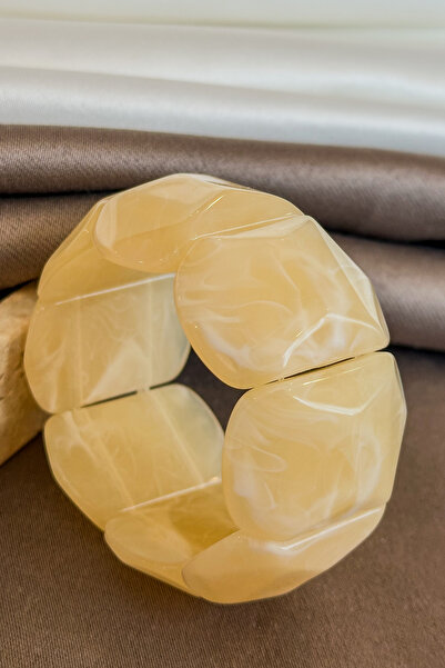 İthal سلسلة Dore Collection Riviera Stone، سوار نسائي واسع مرن مصنوع يدويًا ب...