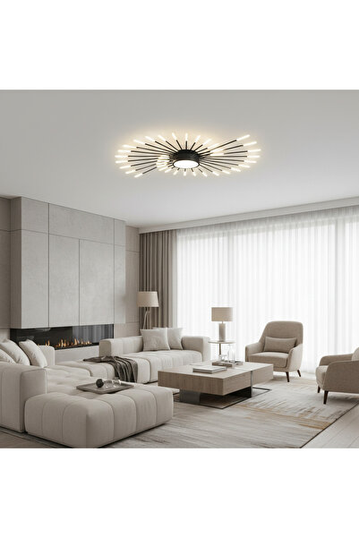 Alessandro DESIGN Lustra LED KALESA Grande, Lumina Neutra 4000K, 28W, Alb, Me...