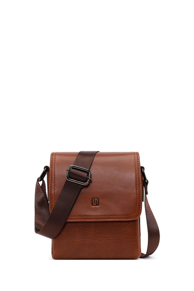 Derimod Men's Brown Leather Messenger Bag 25Wbd3540Cr