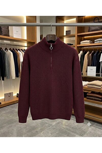 zs zaos fashion سترة تريكو شتوية سميكة للرجال، 100% قطن، بأكمام طويلة، ذات جو...