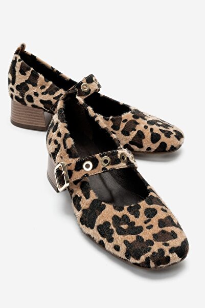 Zeynep Sıradağlı Felinia Women's Genuine Leather Shoes Leopard
