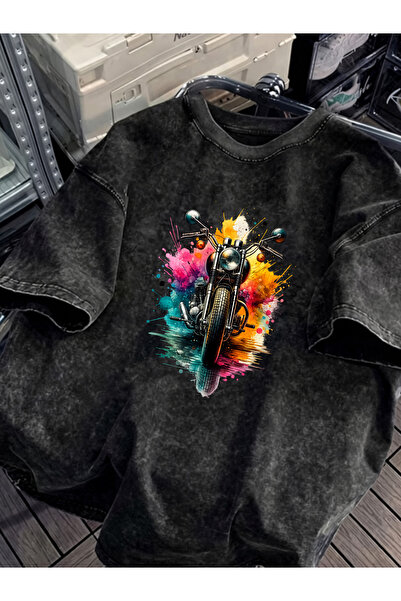Pink Sky Unisex Oversize Vintage Washed Street Style Μόδα του δρόμου Βαμβακερ...
