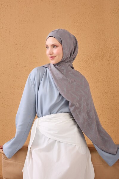 Silk Home Naia Cotton Shawl Elio Dark Gray