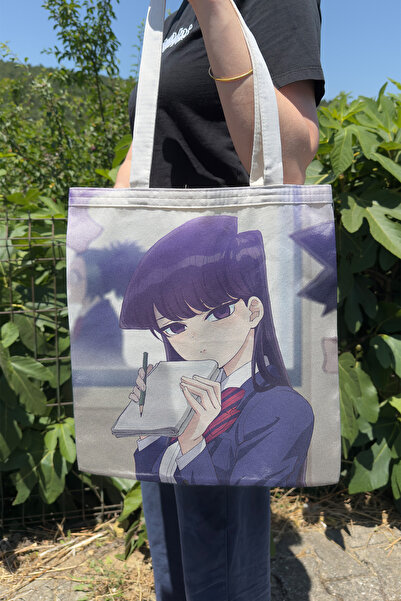 ZipZap Komi Can'T Communicate V4 Summer Winter Double-Sided Canvas Print Tote...