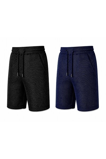 SURMARİ Set de 2 și 3 pantaloni scurți unisex cu model de ploaie, confortabili