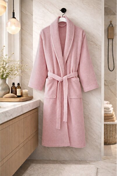 ÇARŞAF DÜNYASI Şalyaka Halat de baie unisex din bumbac Dusty Rose