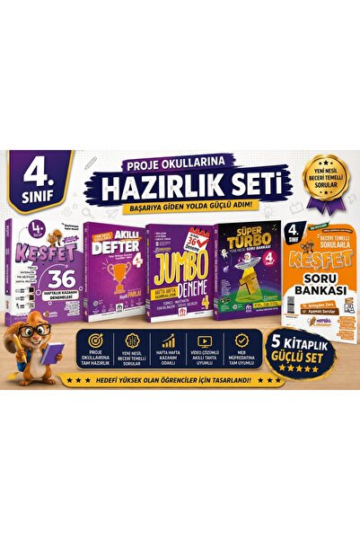 MODEL ÇOCUK Model 4. Sınıf Proje Okullarına Hazırlık 5'li Eğitim Seti | Keşfe...