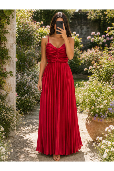 Anysa Rochie plisata maxi