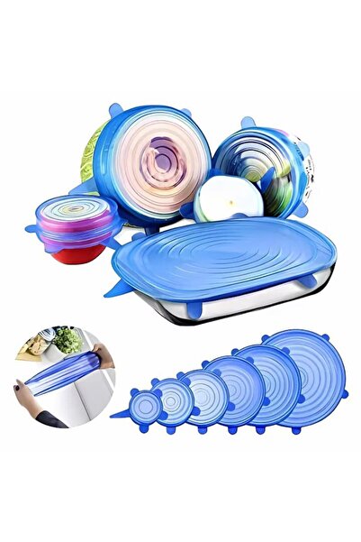 Velaris Set de 6 capace flexibile din silicon, reutilizabile, etanșe, pentru ...