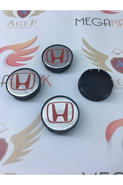 GARDENAUTO Wheel Hub 58/55 - Set of 4 - Honda - Chrome Red