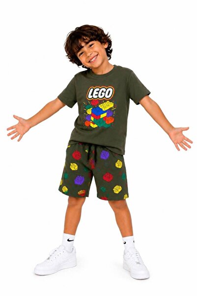 YİGİT BUTİK Dečački set kratkih hlača sa Lego printom, letnji set kratkih ruk...