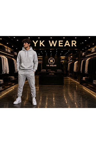 YK WEAR يوني سكس..طقم بدلة رياضية بغطاء للرأس للموسم الجديد بتصميم عصري