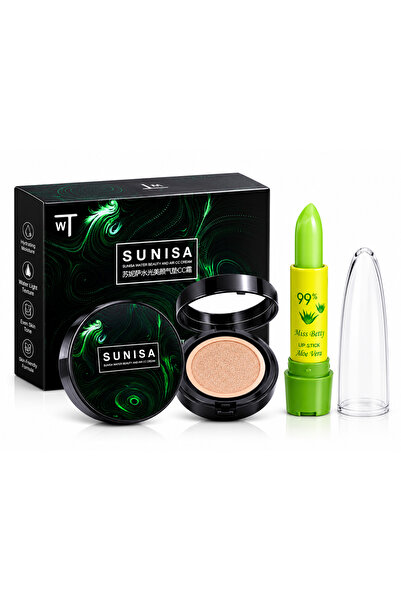 Lovisah Styles SUNISA Water Beauty & Air CC Cream with Mushroom Head Sponge A...
