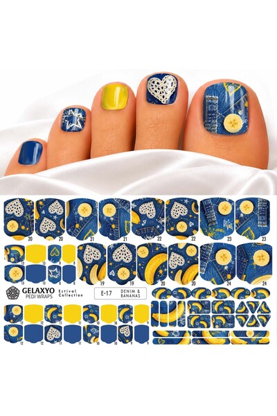 GELAXYO PEDI WRAPS ESTIVAL E-17 CU 38 DE WRAPURI, 26 DECORAȚIUNI, PILĂ, BEȚIȘ...
