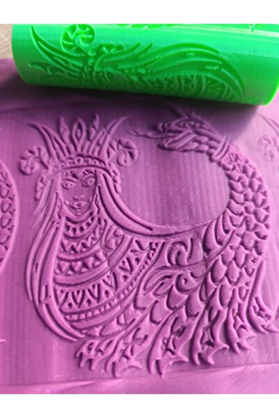 Generic Brand Mutlutren şahmaran patterned texture roller 10 cm - clay, ceram...