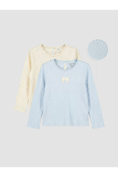 LC Waikiki Two Mt Shop Quality Lcw Kids Blue Embroidered Standard & Regular L...