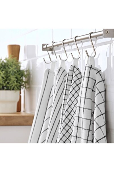 IKEA 4 Lü Kurulama Bezi Seti 60x45 Cm 4 Adet Asılabilir Bulaşık Silme Bezi Ku...