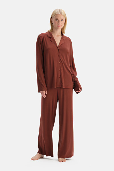 Dagi Brown Siroviscon Shirt and Pants Set