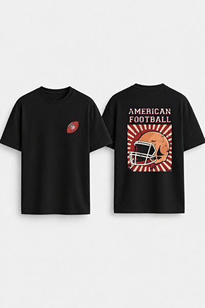 cesita Nfl American Football Printed Cotton Black T-Shirt T-Shirt