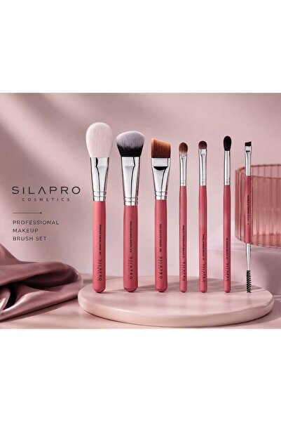 SİLAPRO COSMETİCS SILAPRO Profesyonel Temel 7 Parça Makyaj Fırça Seti
