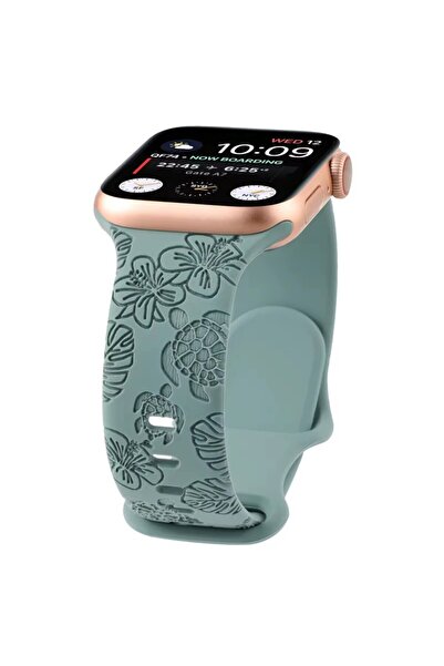 REDz Accessories Екзотична спортна каишка с цветя за Apple Watch, Костенурка ...