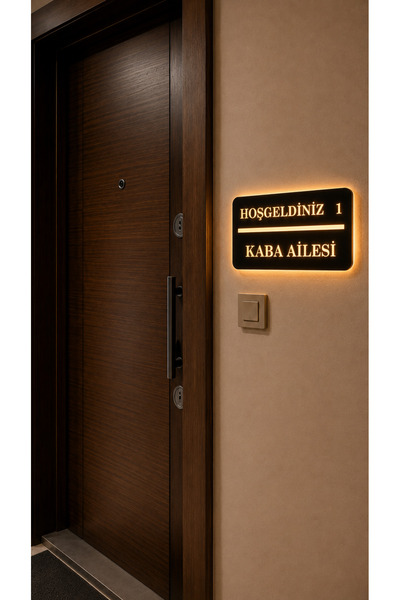 Genel Markalar KİŞİYE ÖZEL HOŞGELDİNİZ LEDLİ KAPI İSİMLİĞİ