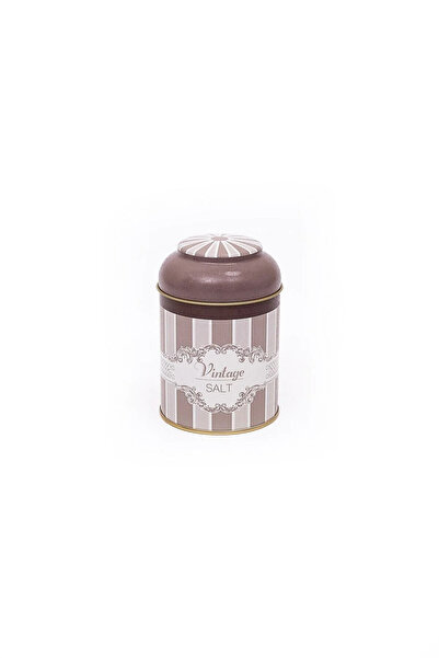 Evle Exclusive Elegance Salt Patterned Metal Spice Jar, 0.6 Lt, Airtight Lid