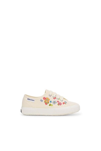 Superga 3750 Kids Flower Print Leggera Kız Çocuk Bej Sneaker