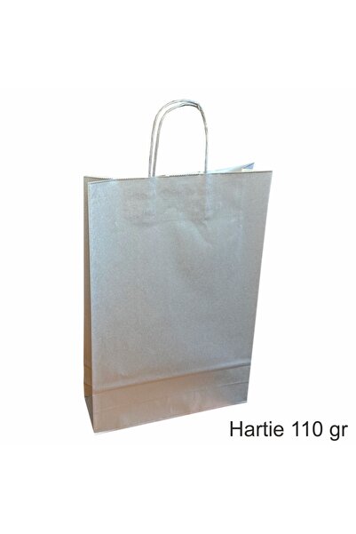 papercraft Pungi hartie kraft 110 gr pentru 3 sticle vin, 26x39x8 cm, set 30 ...
