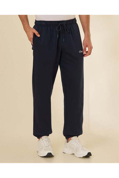 REDTAG Men Navy Printed Jogger Sweatpants
