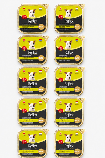 Reflex Plus Pate Organik Somonlu 85 gr Küçük Irk Yavru Konserve Köpek Maması ...