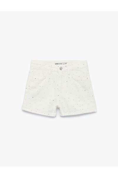 Koton Pamuklu Pul Detaylı Cepli Denim Şort