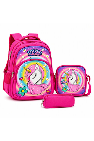 Sentor Unicorn Primary School Backpack, Lunch Bag and Pen Holder 3-Piece Set
