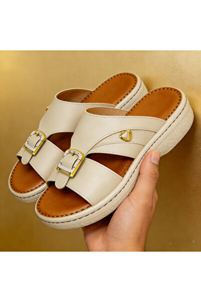 Amity Footwear KSA Unique Handmade Genuine Leather Men Slides, Ergonomic Desi...
