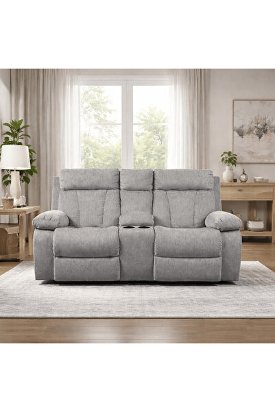 Ashley Furniture كنبة DBL REC LOVESEAT مع كونسول