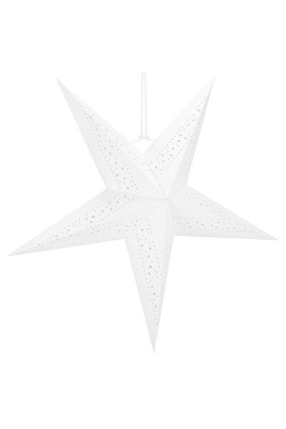 Mandalin , Stea decorativa 3D din hartie ajurata, 60cm, alba