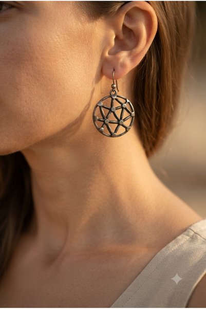 ZGNOVA Cast Antique Brass Special Design Earrings