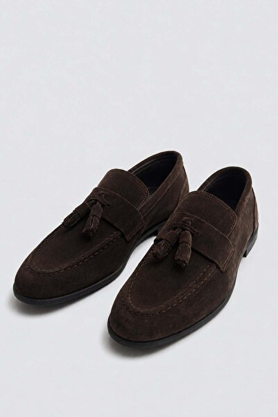 Antioch Brown 100% Suede Tassel Shoes